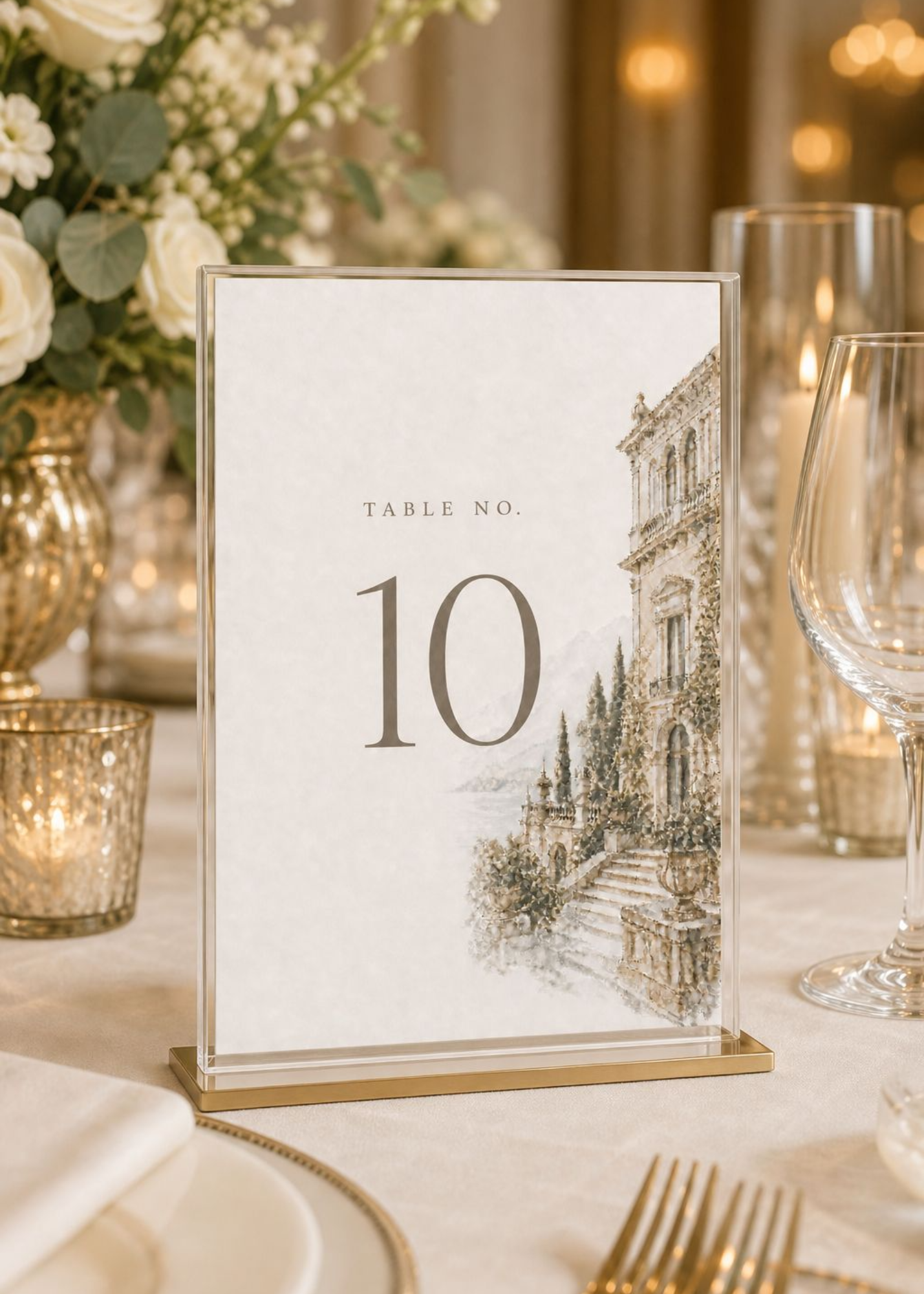 Villa Bellavista Menu and Table Numbers